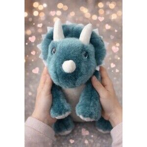 NWT DEMDACO Spike the Triceratops Plush Dinosaur Stuffed Toy 12”